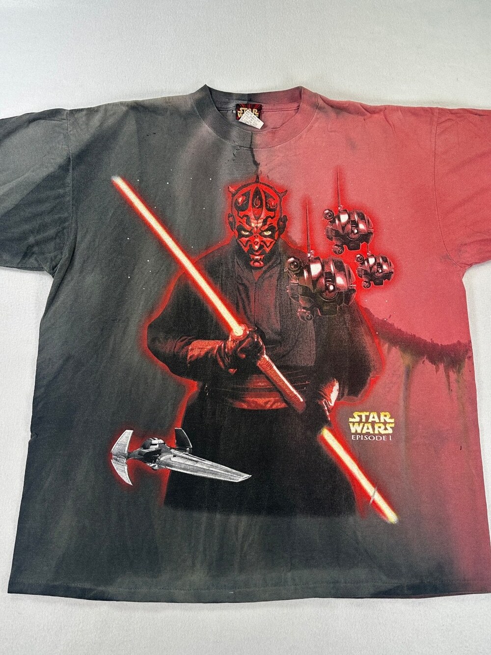 Vintage Star Wars Ep 1 Darth Maul T Shirt All Over Print Promo Mens Size Large